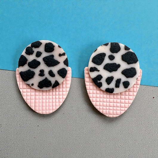 kolczyki z masy plastycznej Kolczyki Funky