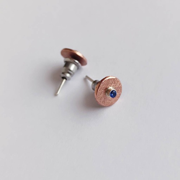 kolczyki z kamieniami Kolczyki OKRĄG