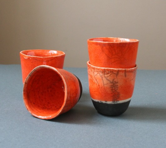 raku ware #pomarańczowe openwork