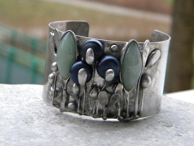 bransoletki z kamieni naturalnych Jagody     - BRANSOLETA MANKIET  CUFF