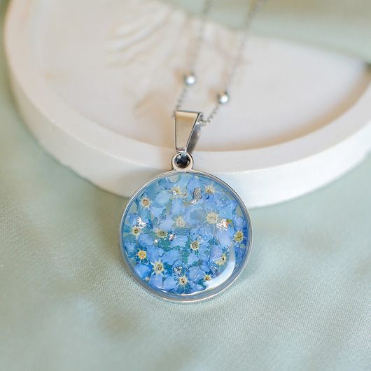 wisiory Wisiorek z niezapominajkami