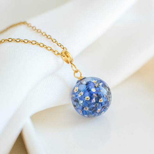 wisiory Wisiorek z niezapominajkami