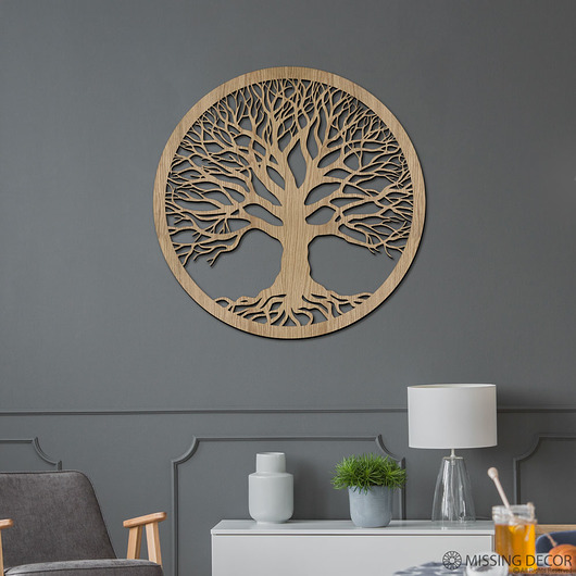 obrazy Panel Drewniany Dąb DRZEWO ŻYCIA 60cm