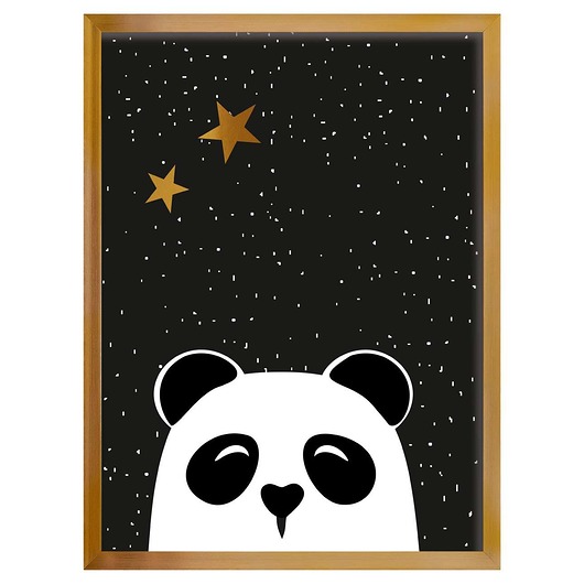 obrazy i plakaty do pokoju dziecięcego Obrazek Funny Band panda 30x40cm