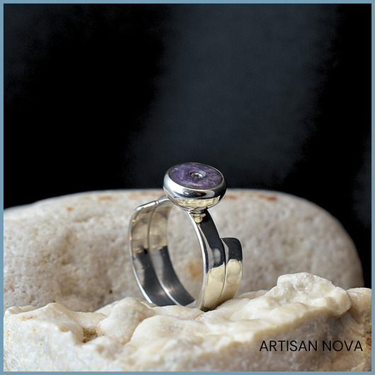 pierścionki srebrne LILAC LEPIDOLITE 