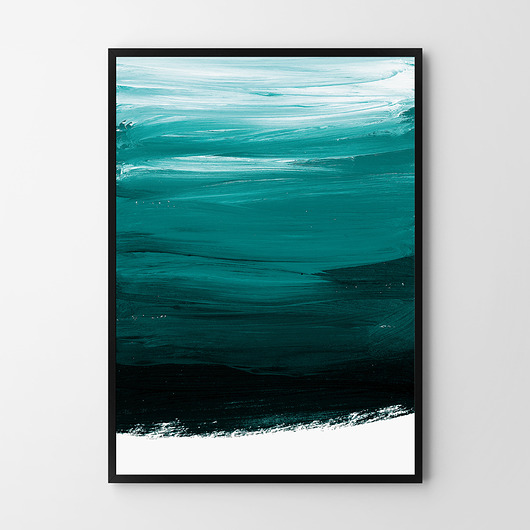plakaty Plakat Zielona abstrakcja