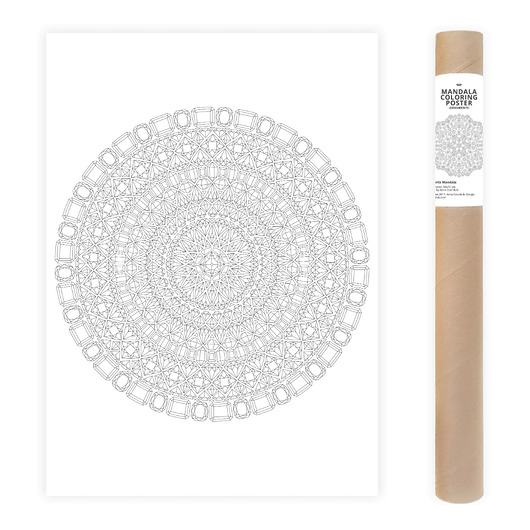 plakaty Plakat do Kolorowania Mandala Diamenty Kryształy 50x70cm