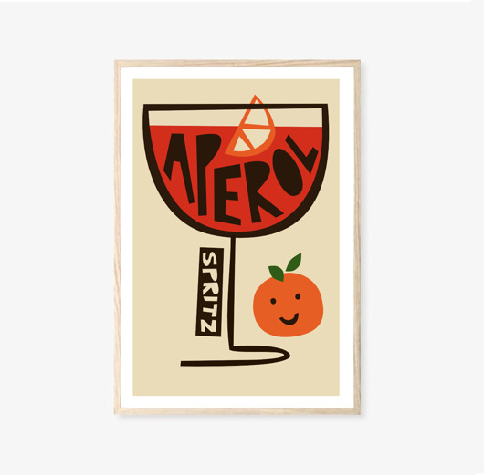 plakaty PLAKAT Aperol koktajl drink grafika ilustracja
