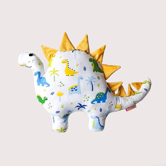 poduszki do pokoju dziecka Poduszka dinozaur - seledynowo żółty