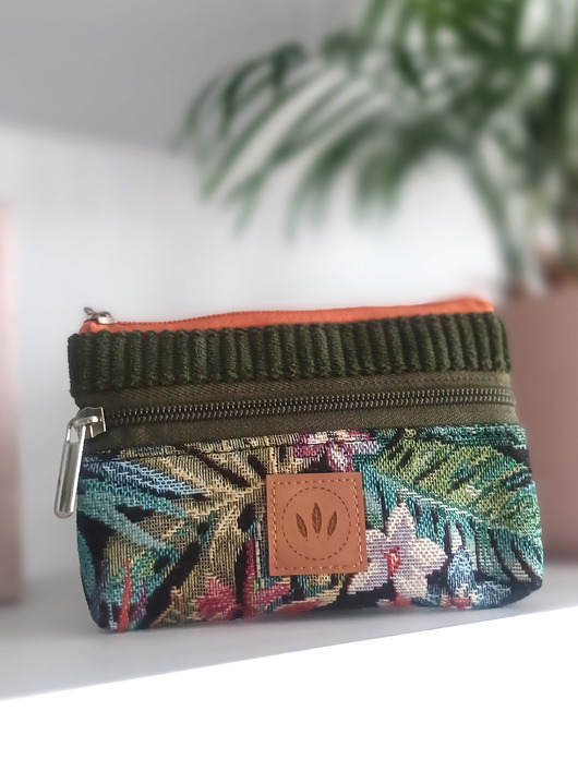 portfele damskie Portfel z żakardu i sztruksu Hanoi