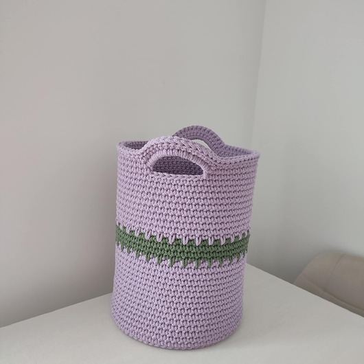 kosze do przechowywania Kosz szydełkowy ze sznurka bawełnianego 30cmx40cm