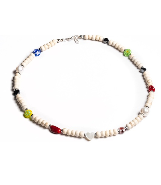 chokery Naszyjnik howlit i kontrasty