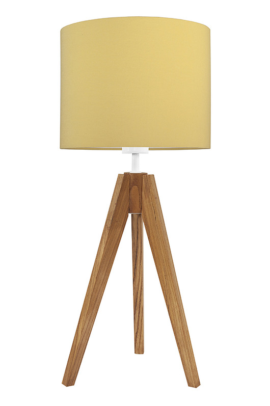 Lampa na stolik dębowa Musztardowa youngDECO
