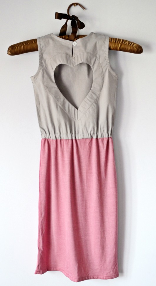Heart Dress (róż/szary) FoureMki