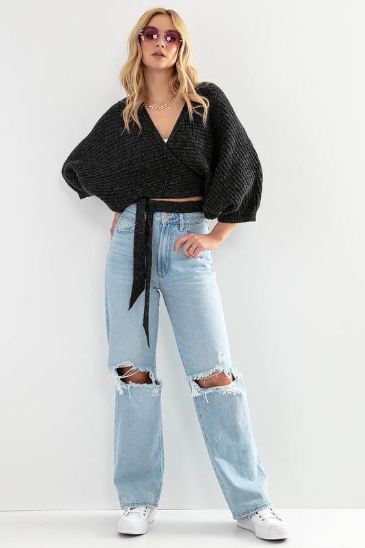 Sweter kopertowy F1184 FOBYA