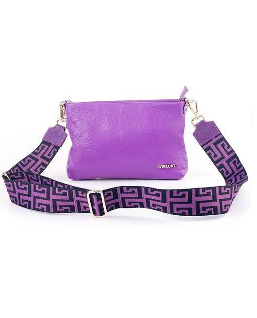 torby na ramię Torba skórzana  z ozdobnym paskiem (6939)