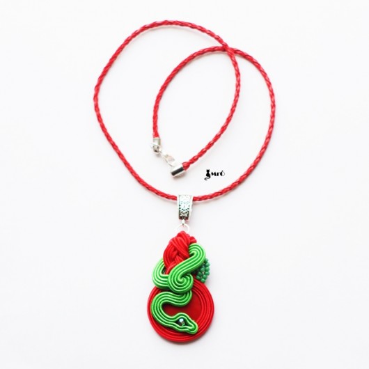 Rajskie Jabłuszko- wisior soutache Mró Soutache
