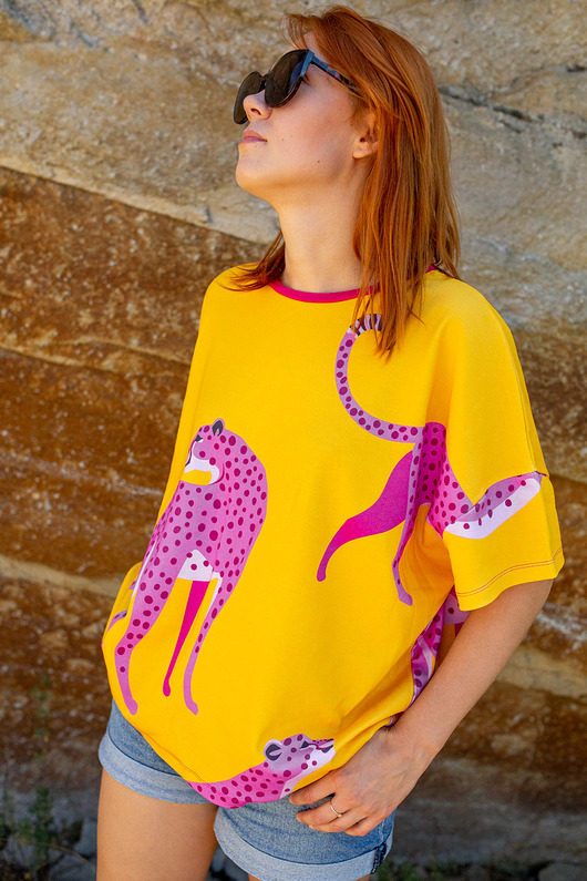 t-shirt damskie Koszulka "lampart"