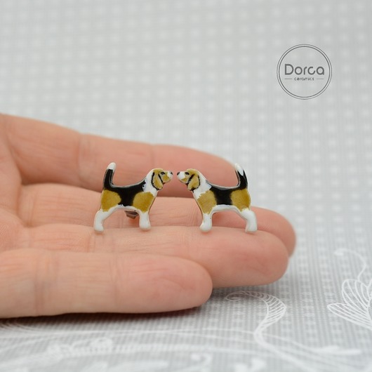 Beagle mini pieski- ceramiczne sztyfty Dorca