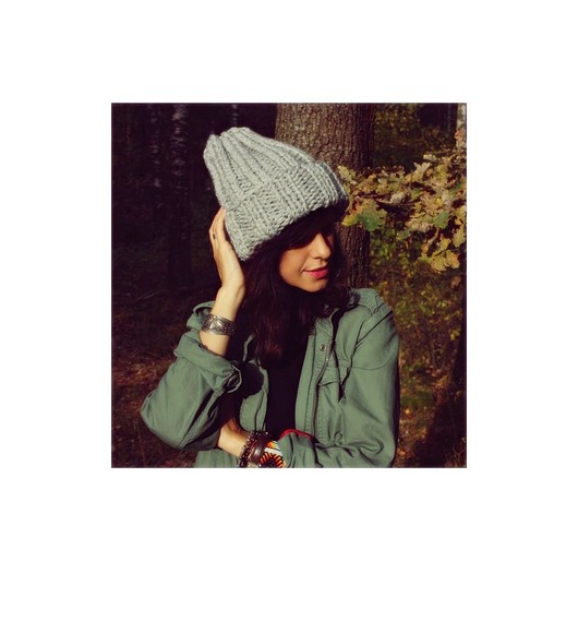 czapki damskie Szara czapka beanie z wełną