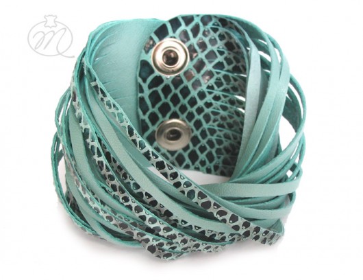 Bransoletka  turkus i boa TWISTed - p.Asia Mikashka