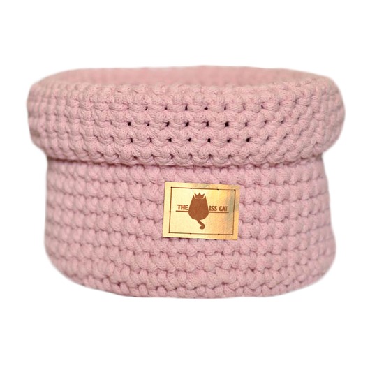Zabawki dla zwierząt kosz na zabawki COTTON PLAYBOX różowy