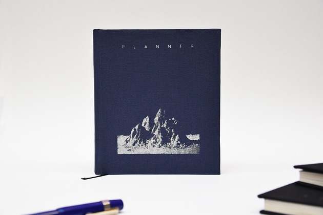 kalendarze i plannery Planner Czułość Moon - granat+srebrny