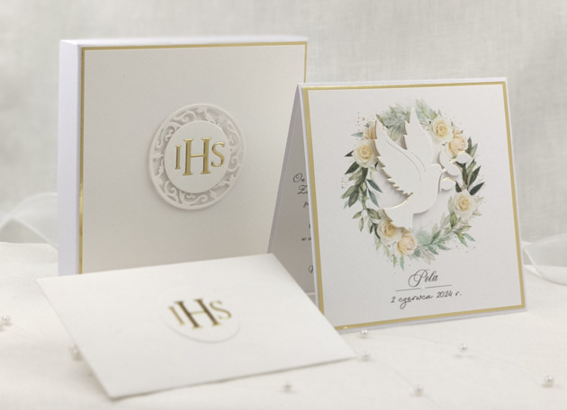 kartki na komunię Kartka na komunię z pudełkiem, 19D