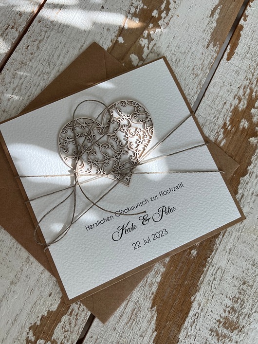 kartki scrapbooking Stylowa kartka ślubna z kopertą