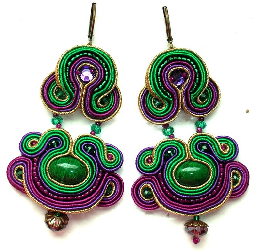 kolczyki soutache Sutaszowe kolczyki SISTERON