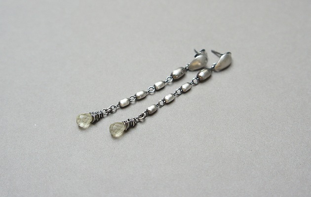 kolczyki srebrne Kolczyki srebrne Lemon tears