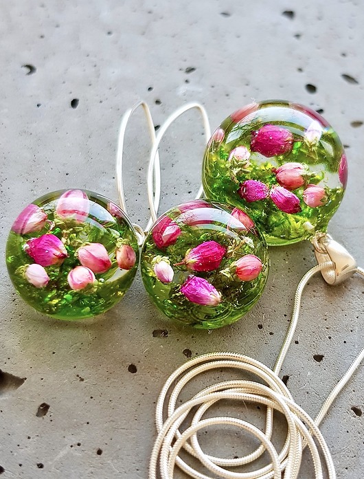 zestaw-wrzos z mchem Grol Jewellery