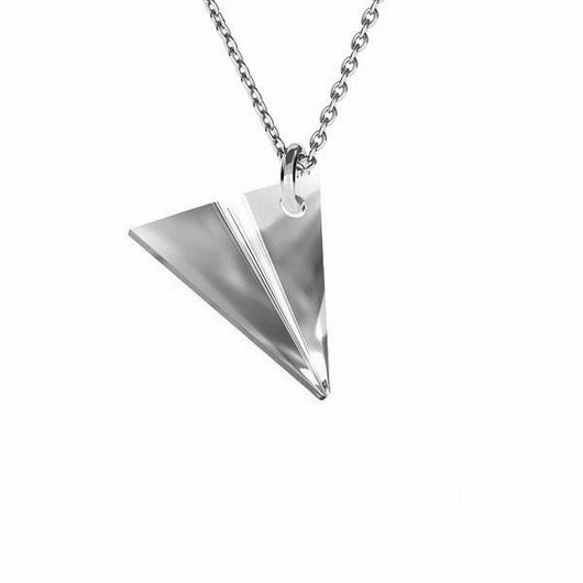 srebrne naszyjniki PAPER PLANE - srebro, złoto, różowe złoto
