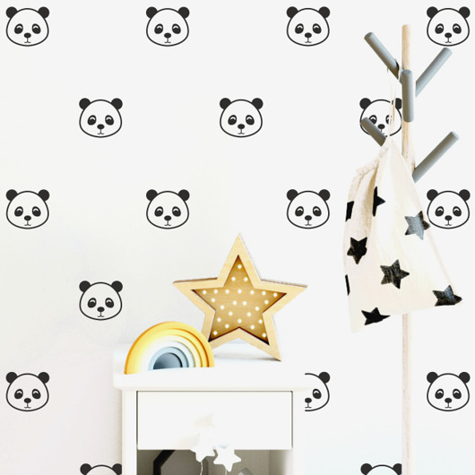 PANDA naklejki na ścianę 12szt Dekoracjan