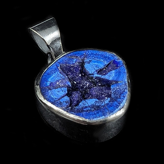 wisiory Kobaltowa geoda azurytu