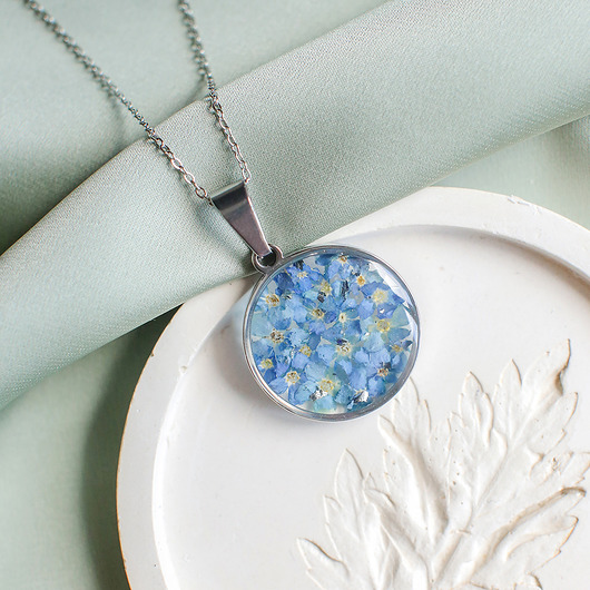 wisiory Wisiorek z niezapominajkami