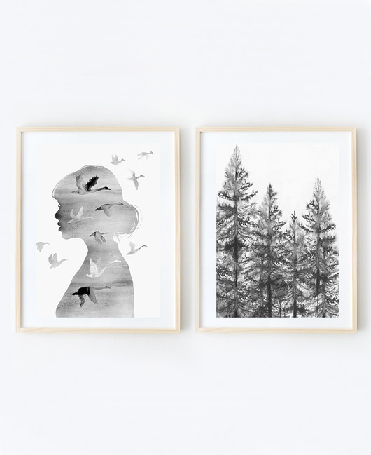 2 ilustracje botaniczne  A3 Anita Tomala