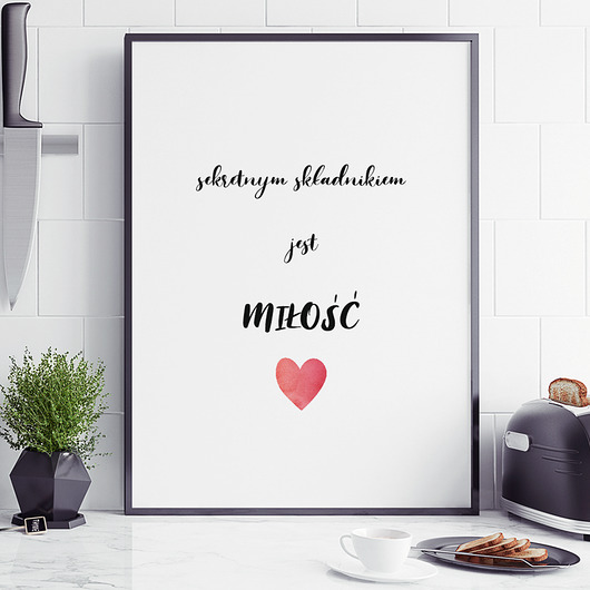 PLAKAT DO KUCHNI SEKRETNY SKŁADNIK P087 Yoko Design