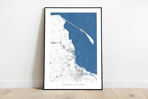 plakaty Plakat Hel, Gdańsk,  Gdynia,  Sopot