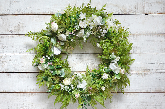 wianki wielkanocne Wianek "biała róża"