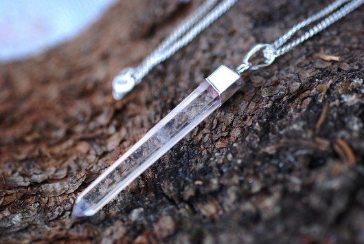 925 Sterling ♥ Kryształ górski ♥ Naszyjnik MadamLili