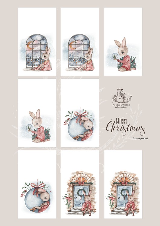 kartki świąteczne Bileciki na prezenty PLIK DO DRUKU