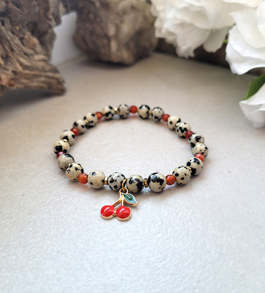 bransoletki z kamieni naturalnych Pewność siebie i motywacja z wisienkami