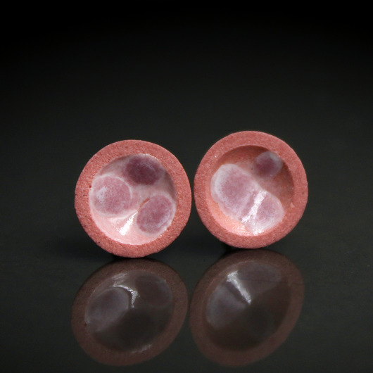 kolczyki ceramiczne Drobinki 11mm /stal chirurgiczna/
