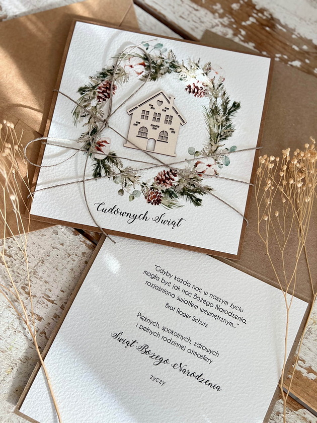 kartki świąteczne Kartka świąteczna na Boże Narodzenie ręcznie robiona