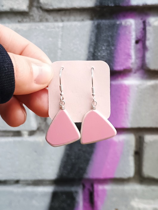 kolczyki ceramiczne Kolczyki ceramiczne różowe