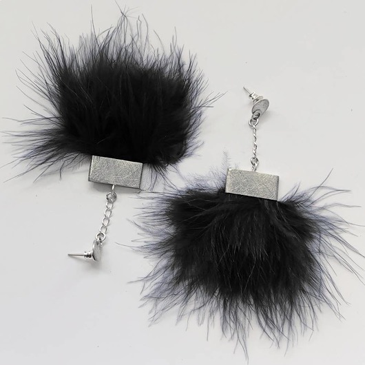 kolczyki z piórami PIÓRKO kolczyki