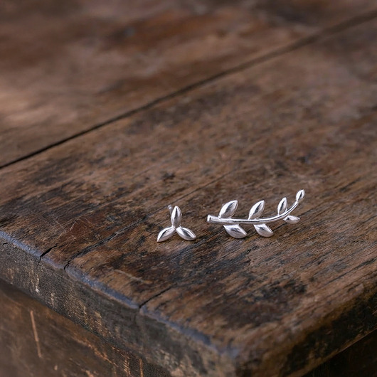 kolczyki srebrne Kolczyki srebrne Gałązki Pokoju