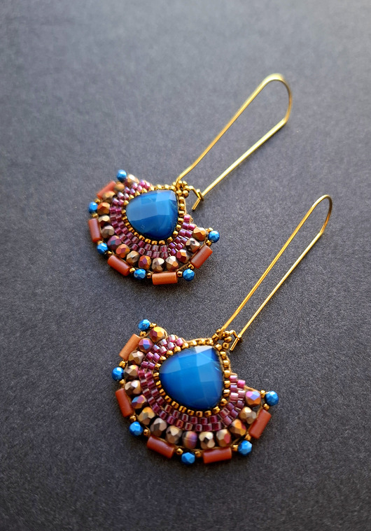 kolczyki szklane Kolczyki w szkle kolorowym no21