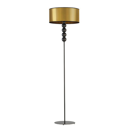 lampy podłogowe Industrialna lampa stojąca do salonu czarno-złota BERMUDY MIRROR